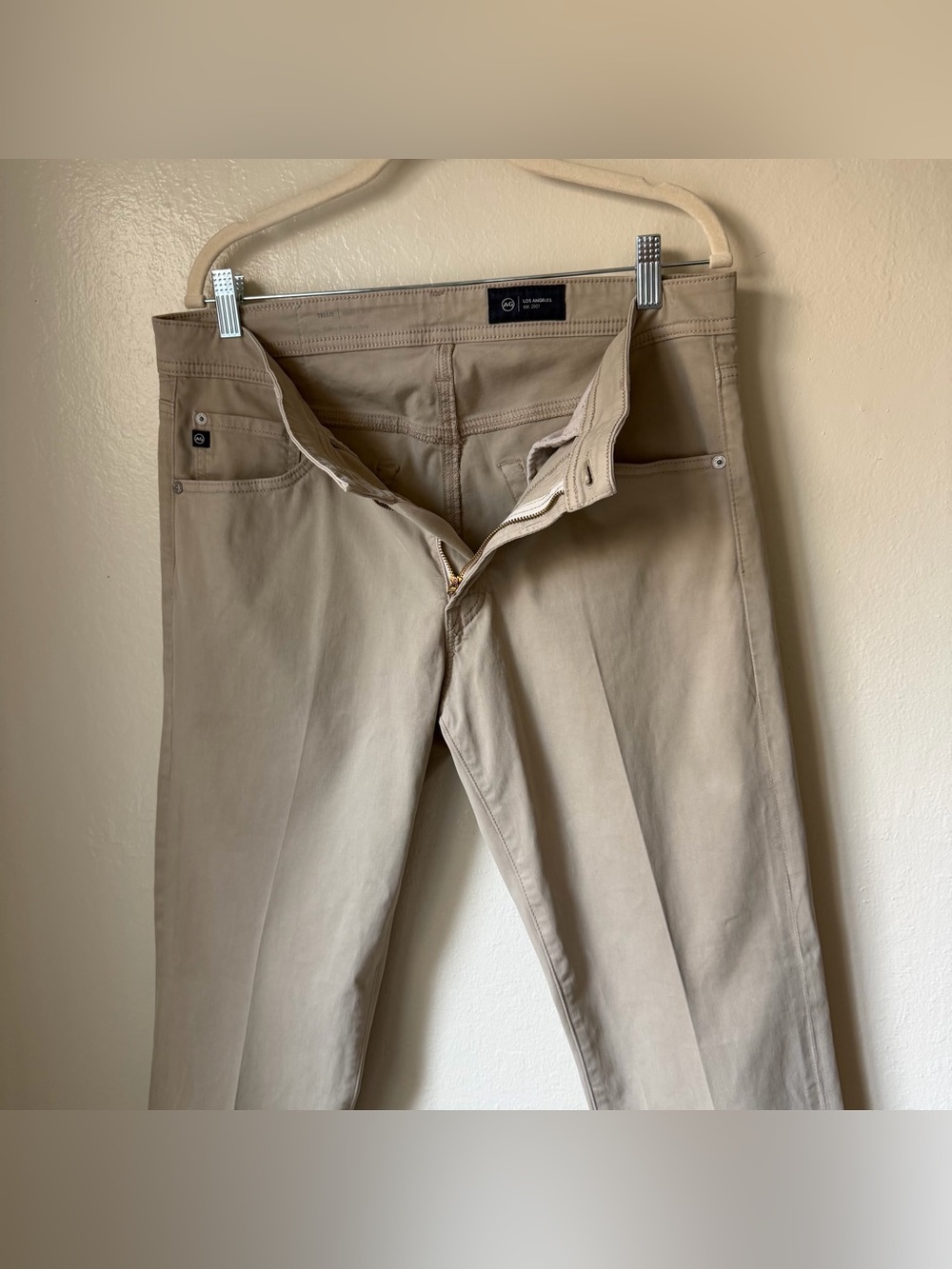 AG Adriano Goldschmied Tellis Modern Slim Pants 32x32 Desert Stone Beige - Picture 15 of 16